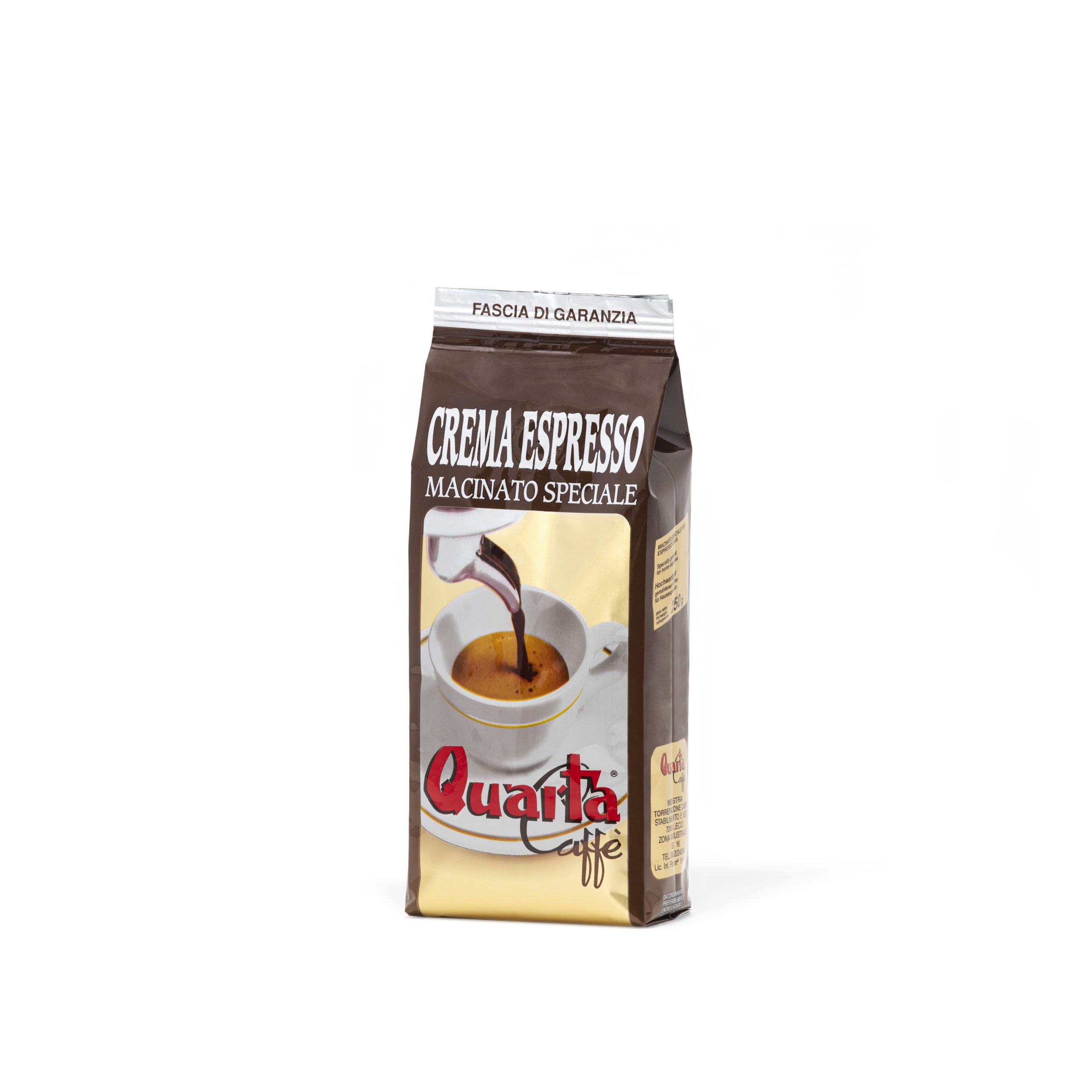 Crema Espresso von Quarta Caffe, gemahlen in 250g Verpackung